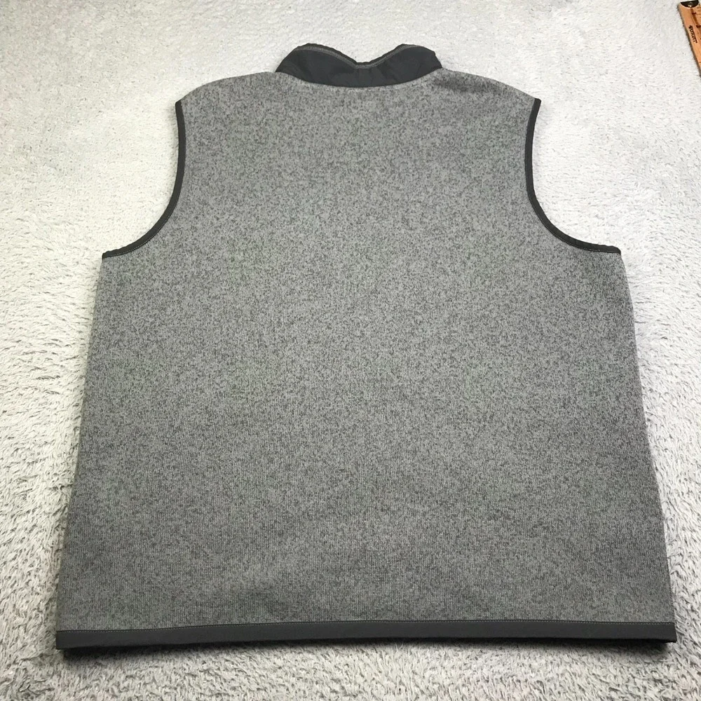 The North Face Gordon Lyons Full-Zip Vest Mens XL Gray Sweat Knit Fleece